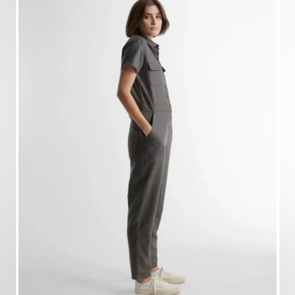 Quince Linen Cotton Jumpsuit Coveralls Charcoal. Small/Medium. Perfect Condition